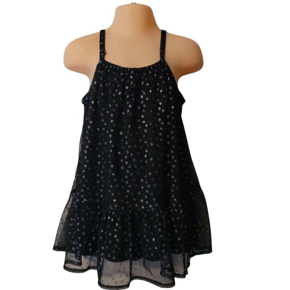 Jessica Simpson Kids Black Star Print Tulle Dress Size 4